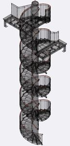 Spindeltreppe für Wasserrutsche